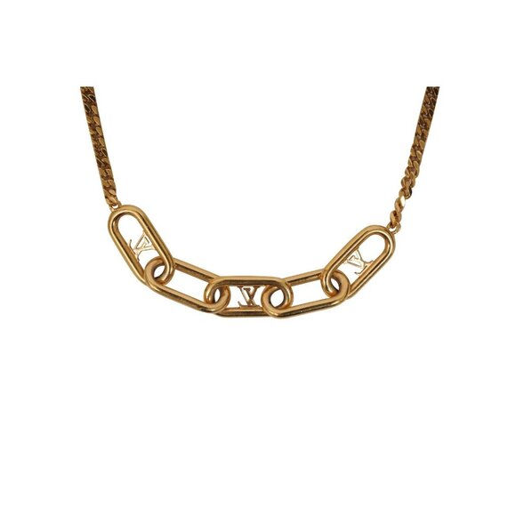 Louis Vuitton My LV Chain Link LV Logo Necklace Gold 22 Inch - Picture 2 of 10